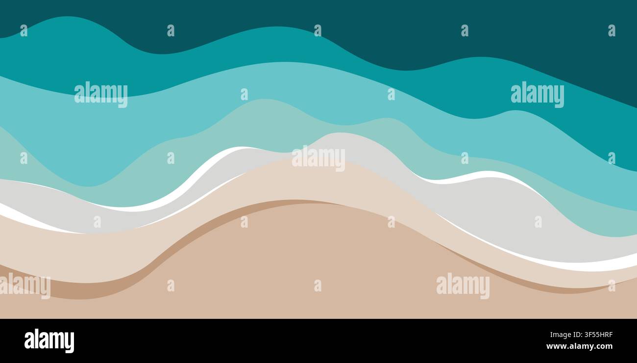 Sea sand beach Background . Hello summer. Vector illustration Stock Vector