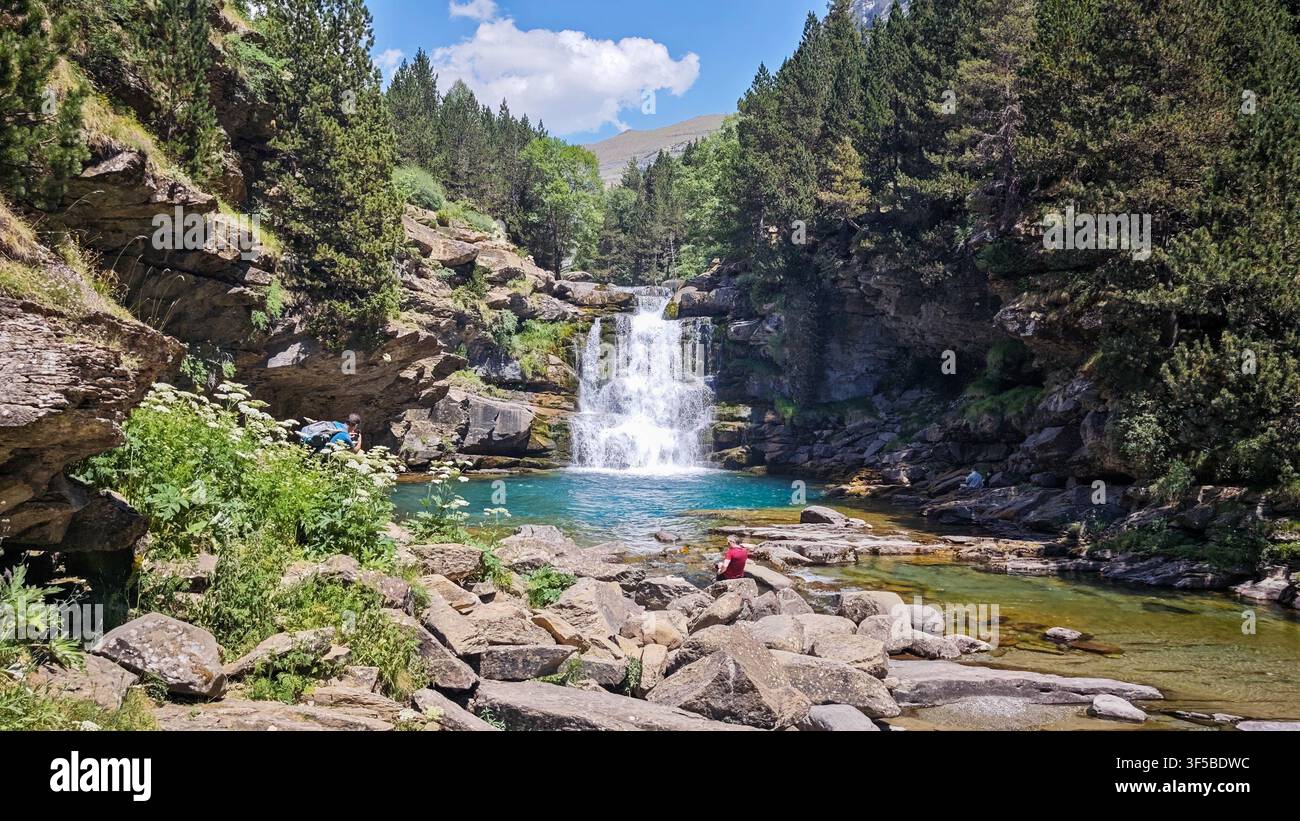 A view of a crystal clear stream along the Chninook Pass in