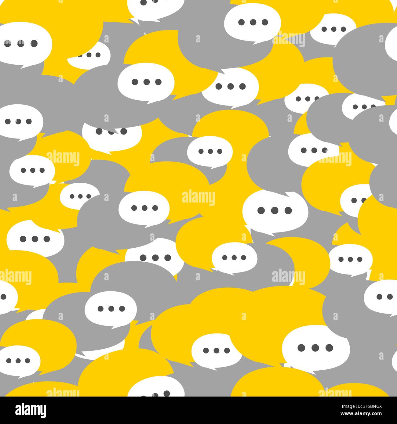 Vector seamless pattern with speech bubbles. Wrapping paper, wallpaper design. Communication and online messaging Stock Vector