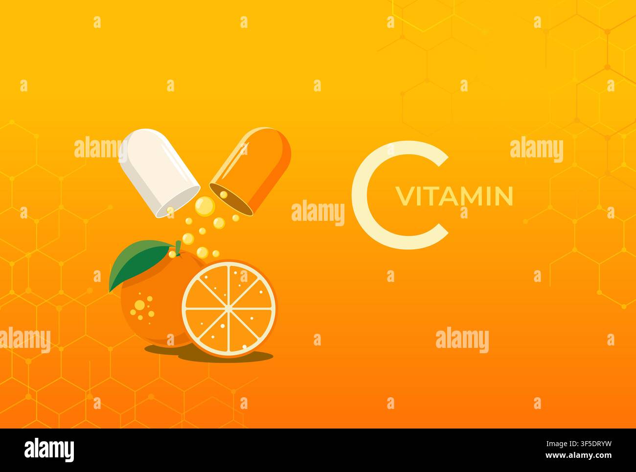 Essential Vitamin C for Better Health - Stock Illustration as EPS 10 File Stock Vector