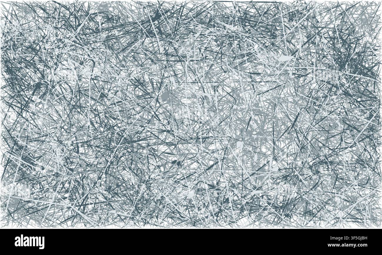 Vector grey and blue abstract scratched grunge background. Vector illustration Stock Vector