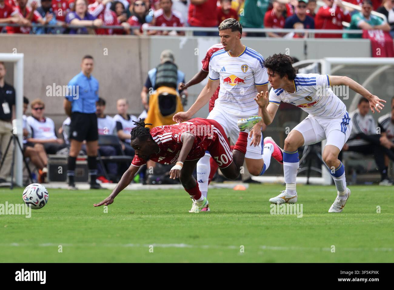 CHICAGO, USA - August 2: Jeremie Frimpong (30 Liverpool FC) is fouled