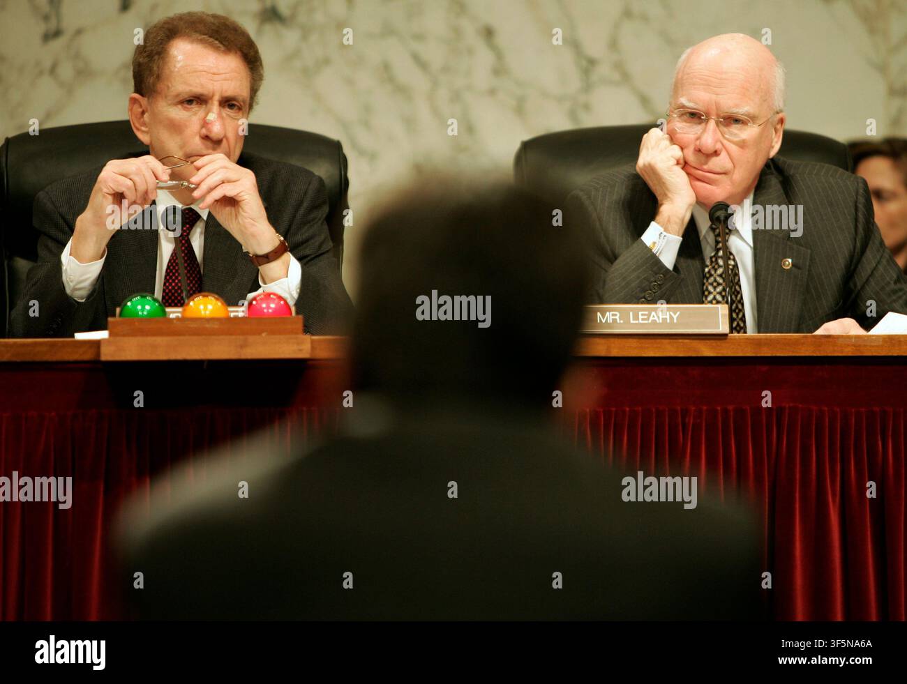 Senators Specter and Leahy listen to Gonzales respond. White House ...