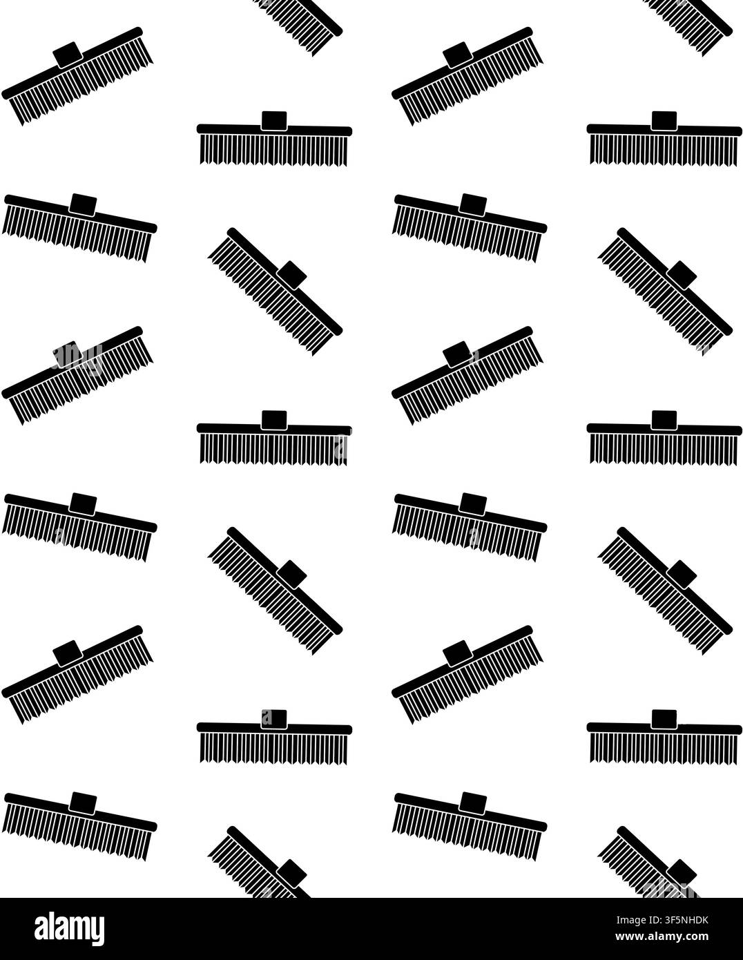Vector seamless pattern of horse cleaning brush Stock Vector