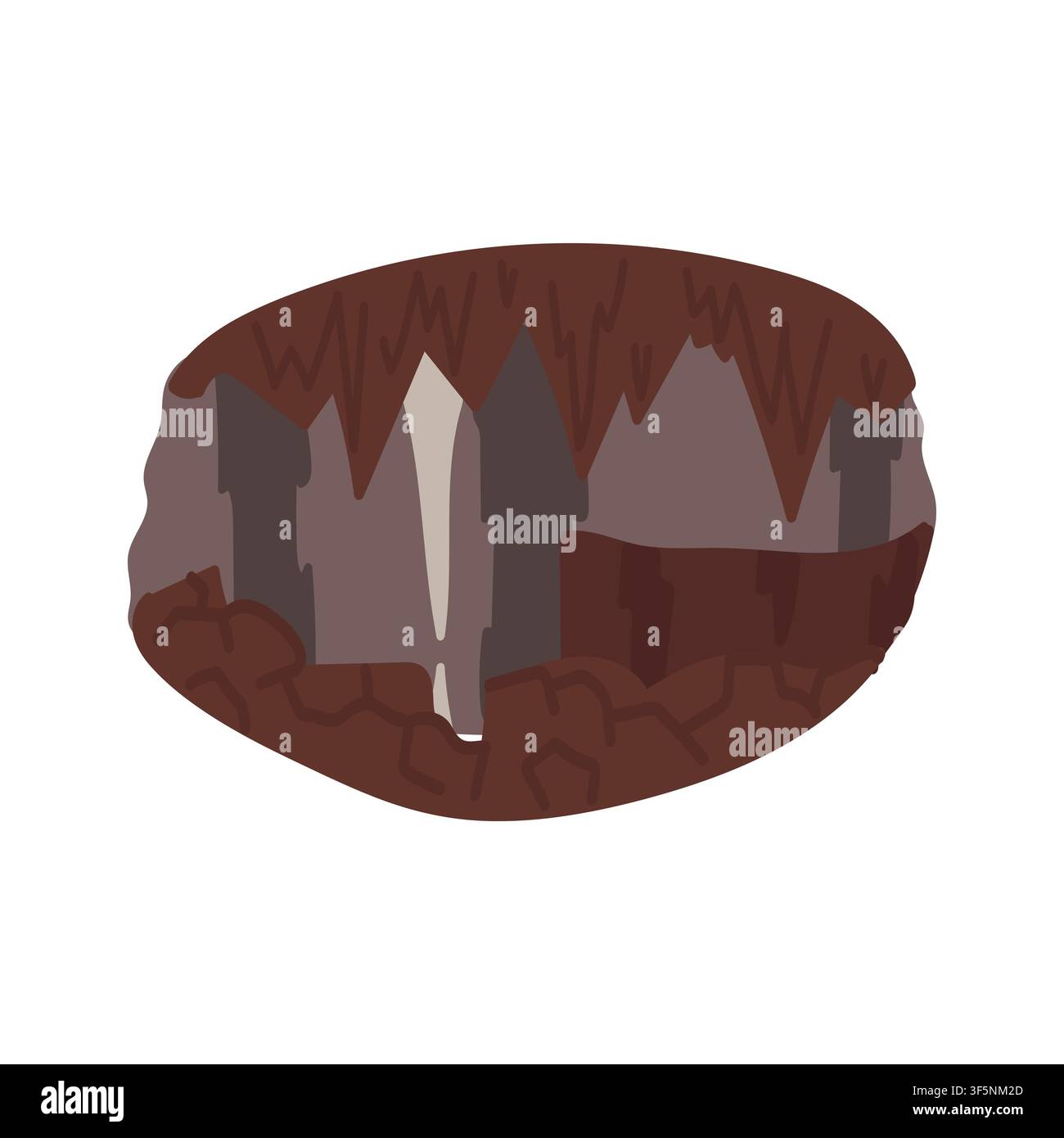 Cave interior, flat vector illustration Stock Vector