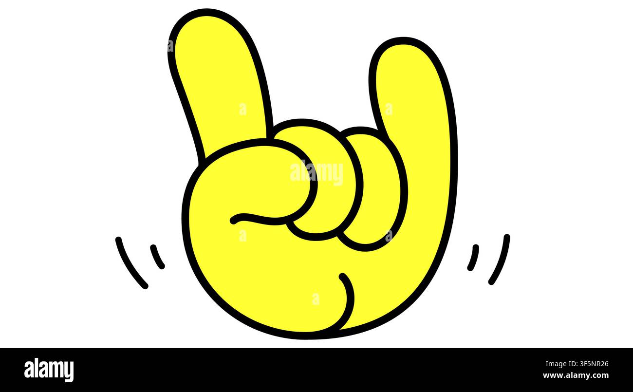 Rock. Hand sign. Gesture fingers Stock Vector