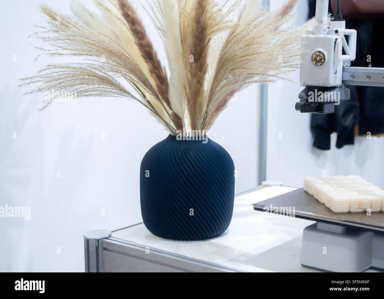 Art model printed on 3D printer. Object created on 3D printer from molten plastic. 3D printed creative object. Modern new modern additive progressive technologies. 3D printing technology Stock Photo