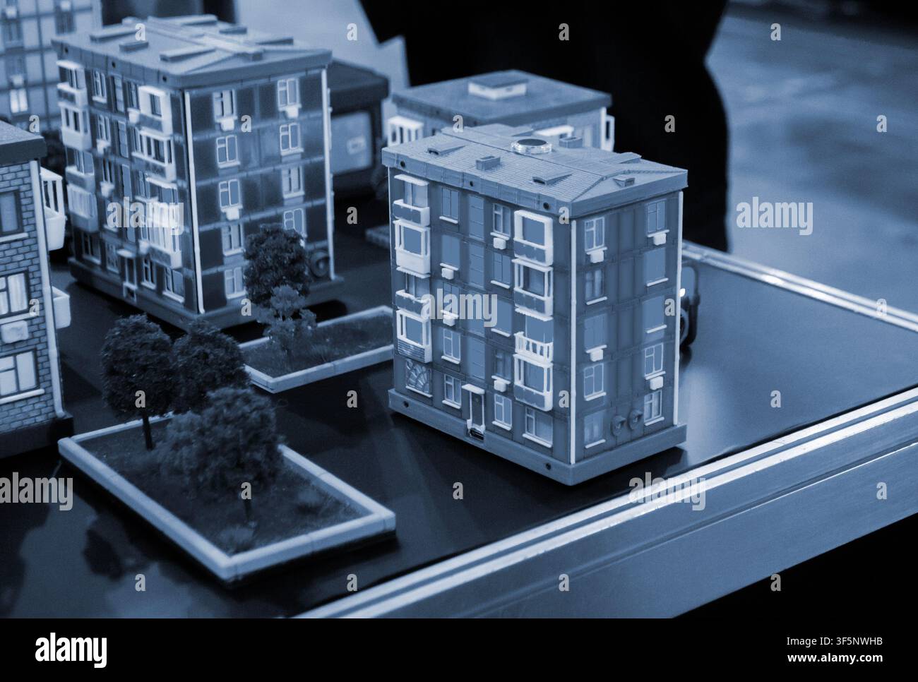 Art models buildings printed on 3D printer. Different objects created on 3D printer from molten plastic. 3D printed different objects. Modern new modern additive progressive technologies. 3D printing Stock Photo