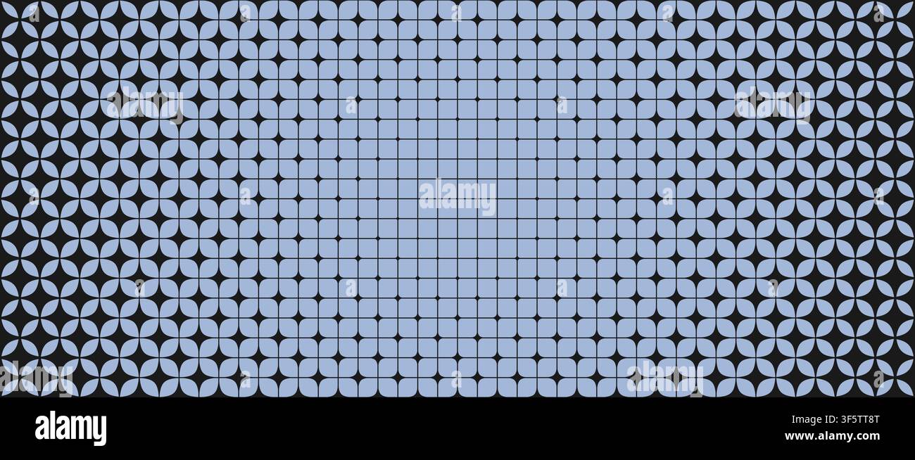 Sparkle grid radial gradient pattern. Grey blue geometric star gradation background. Abstract repeating mosaic pattern wallpaper. Repeated retro lattice wireframe backdrop. Vector texture pattern Stock Vector