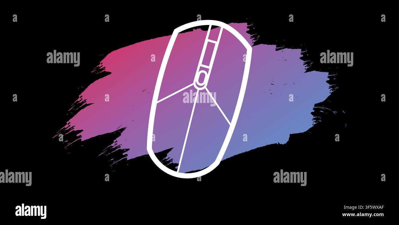Computer mouse icon flat vector illustration Stock Vector