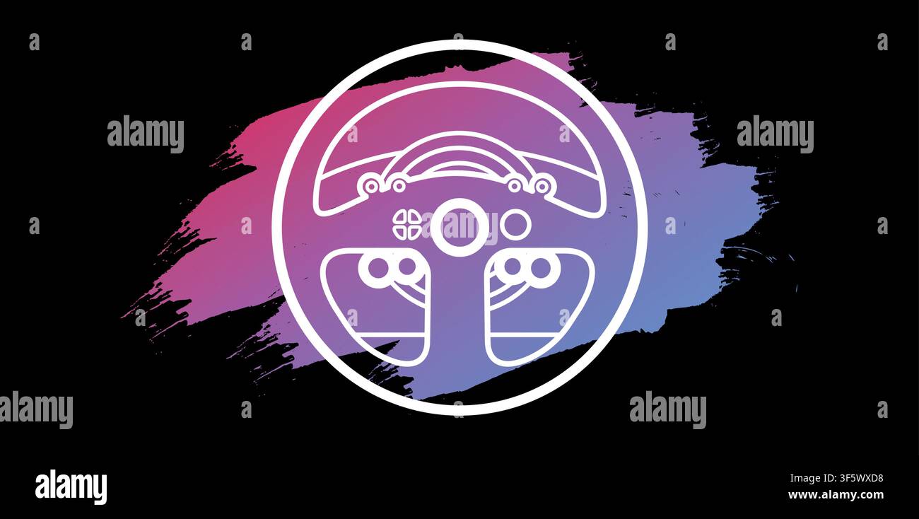 Gamepad, joypad, icon. Gamepads. Helm. Video game controller, linear icon. Stock Vector