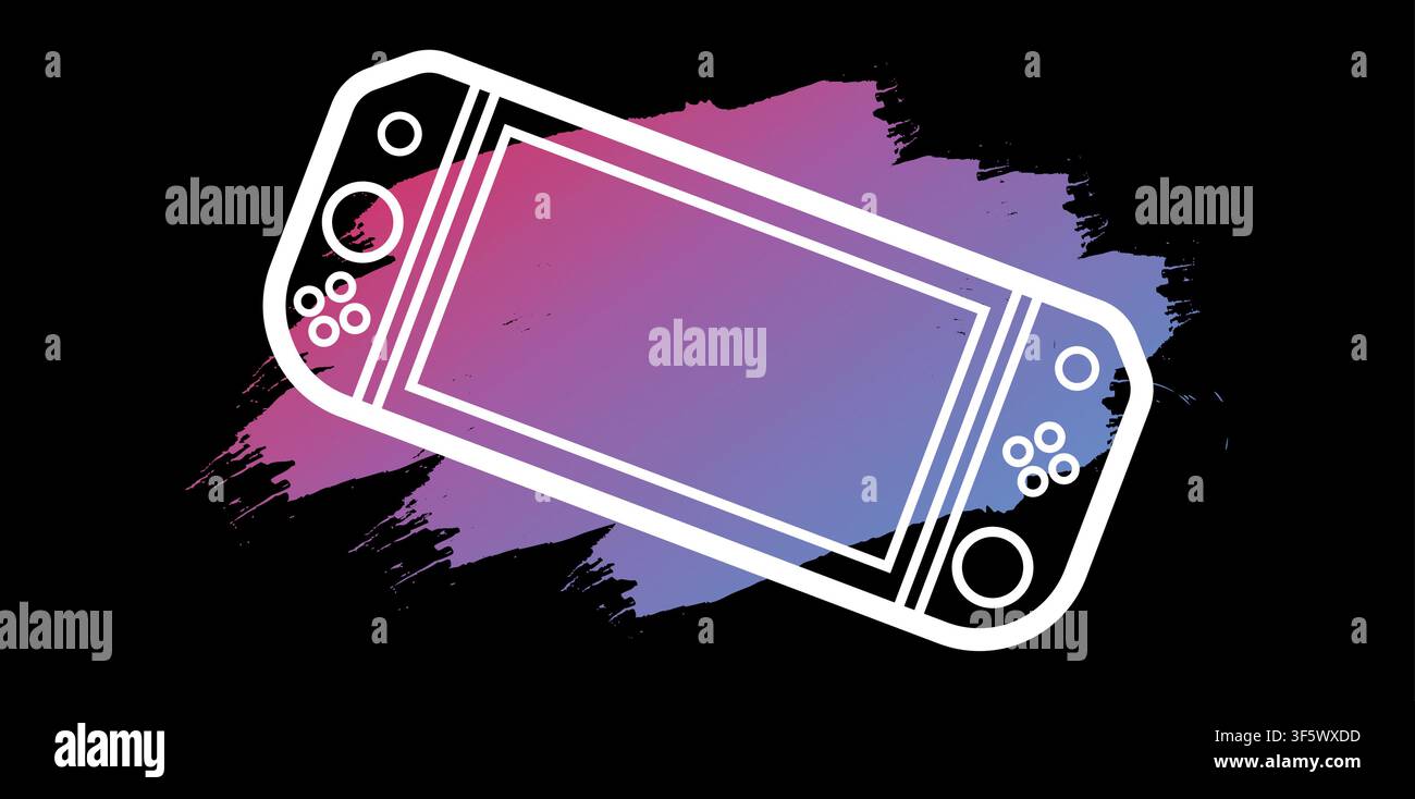 Gamepad, joypad, icon. Gamepads. Helm. Video game controller, linear icon Stock Vector