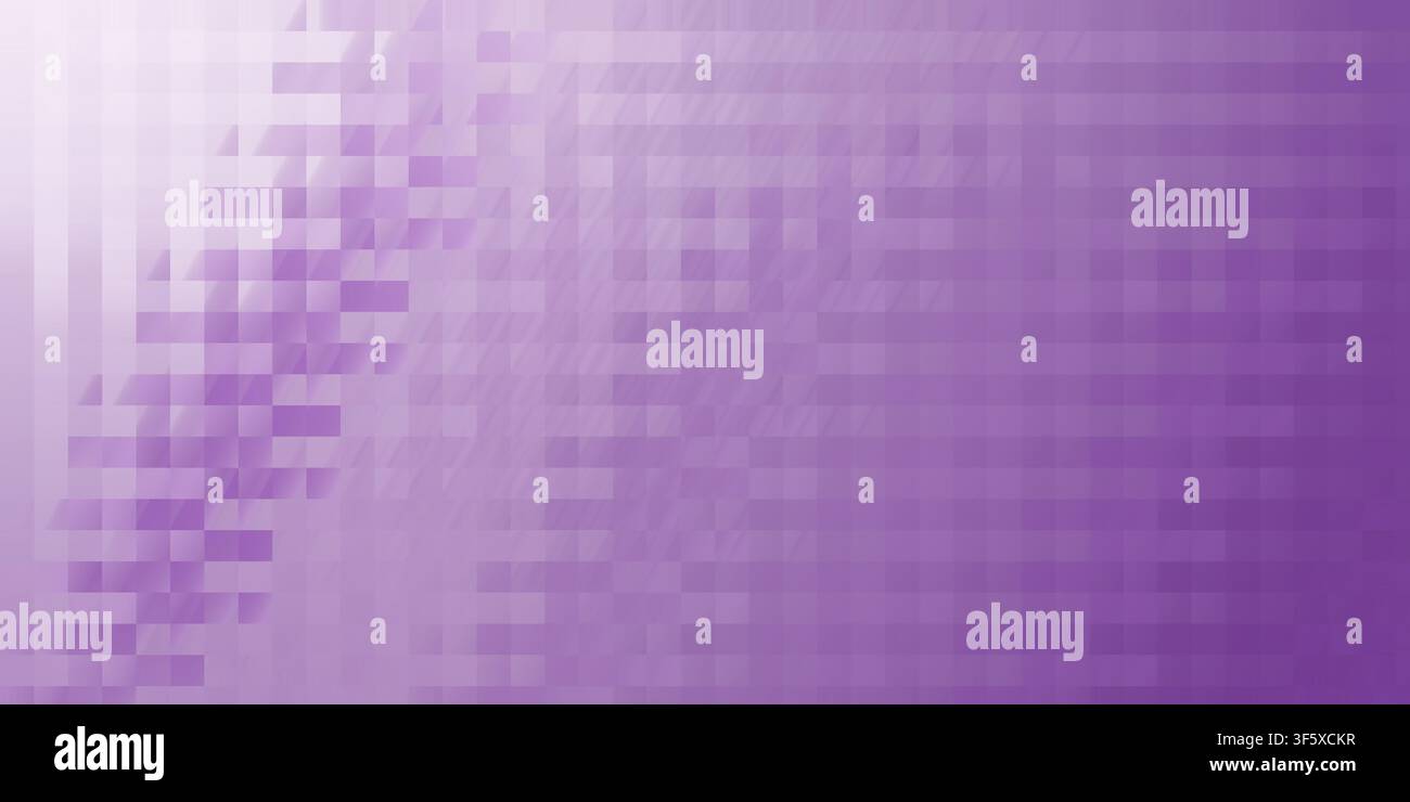 An abstract background featuring a pattern of purple and white rectangular blocks with a soft gradient transition. Stock Photo