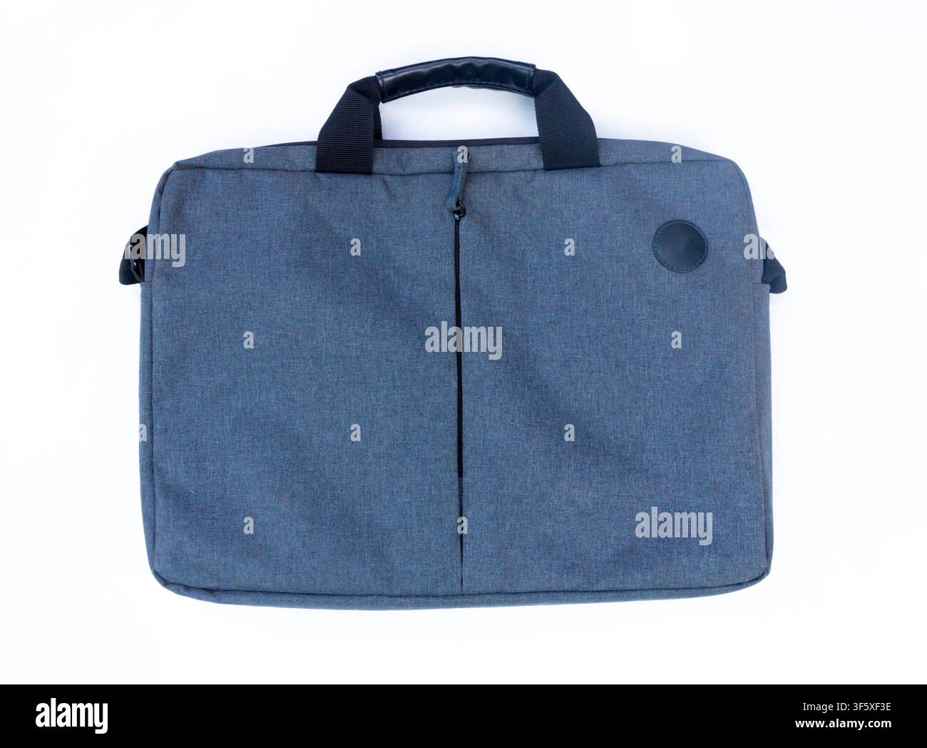 Gray Laptop Bag Isolated on White Background Stock Photo