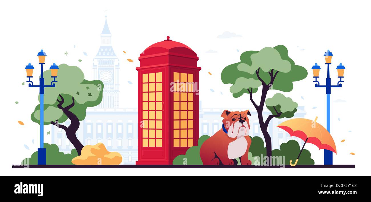 London City - Flat Design Illustration Stock Vector