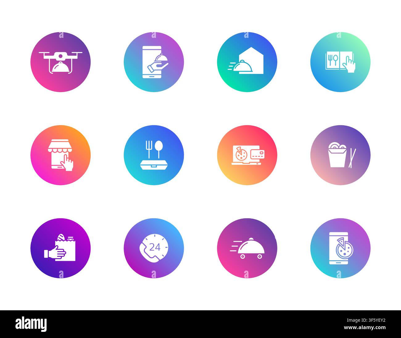Online food delivery and ordering Stock Vector