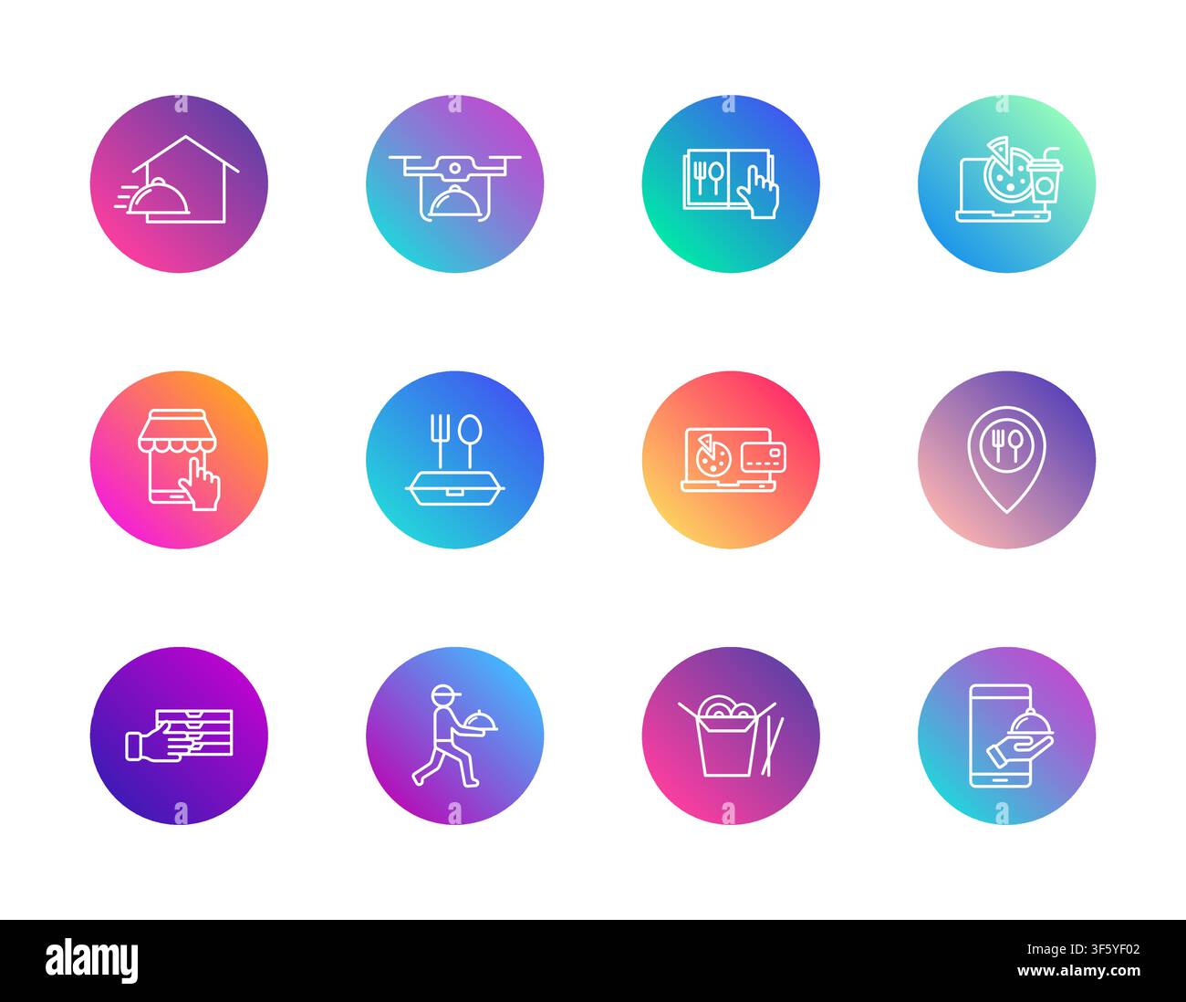 Food delivery and online ordering Stock Vector