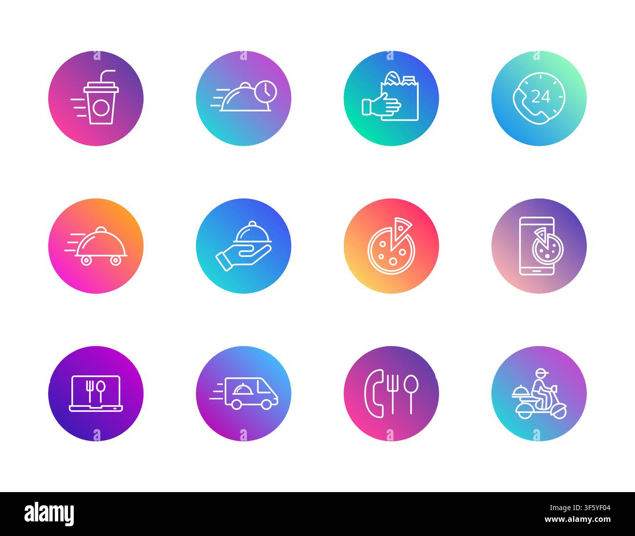 Food delivery and service Stock Vector