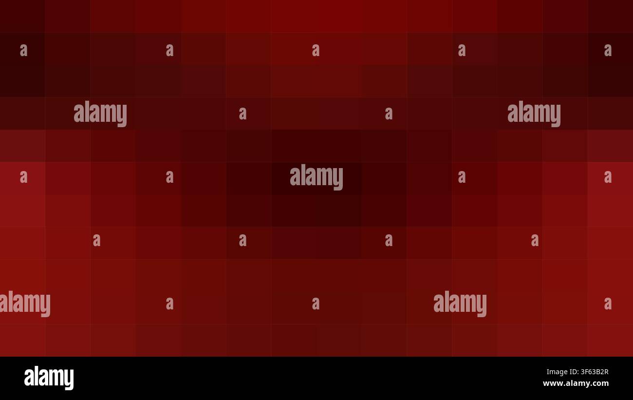 Abstract Pixelated Red Grid Pattern with Dark Burgundy Tones, Minimalist Pixel Art Vector Background Stock Vector