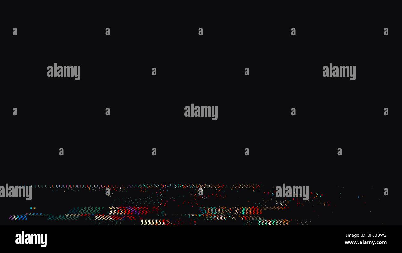 VHS Glitch Screen Effect. Abstract Distortion Background Stock Vector