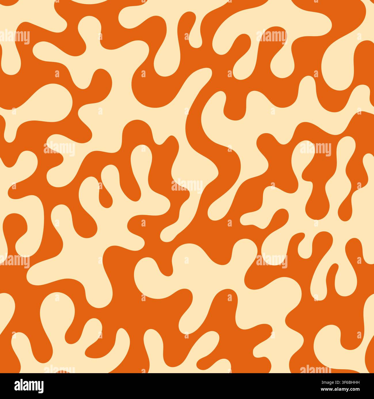 Abstract repeated natural orange organic pattern. Stock Vector