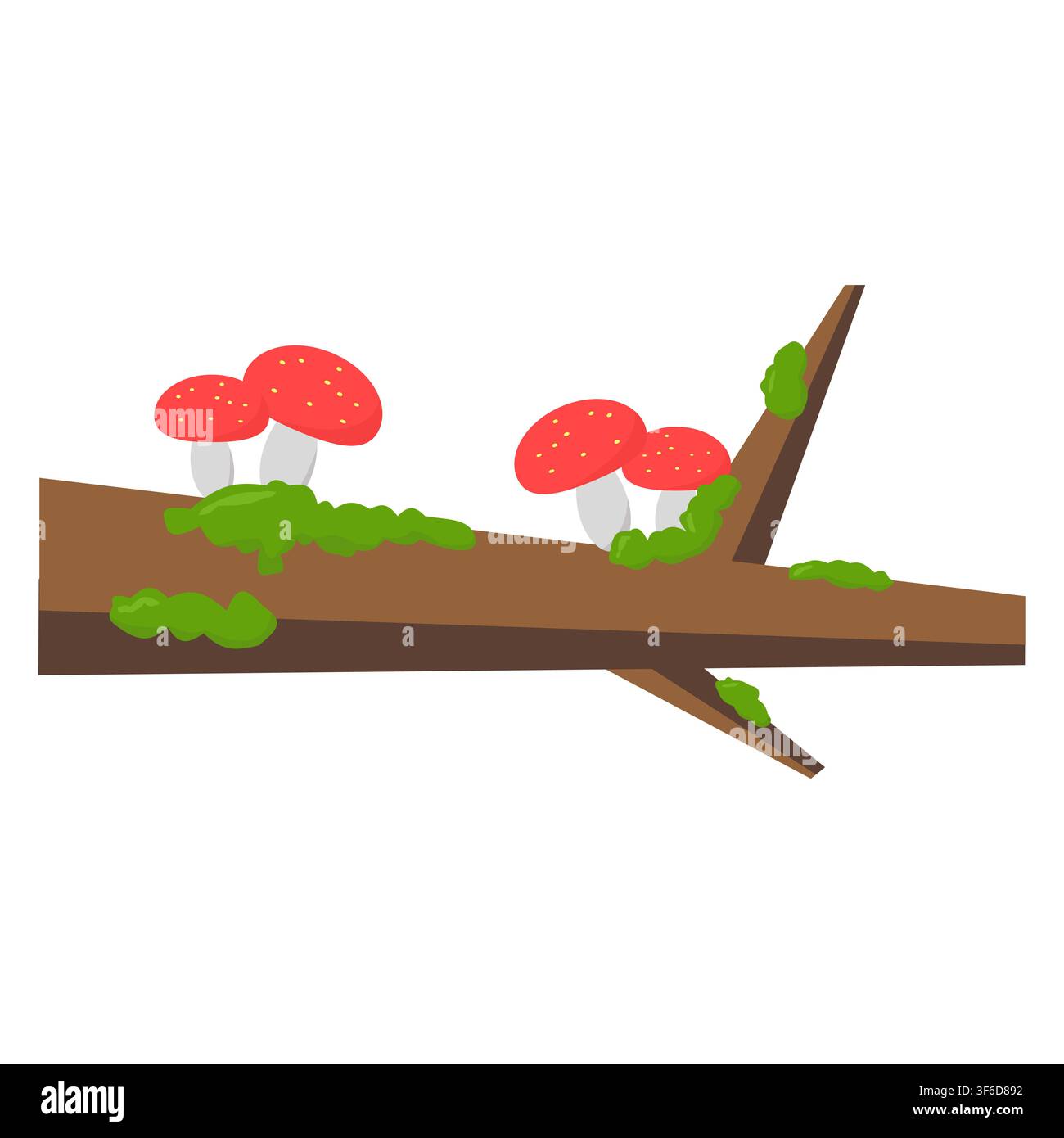 Log mushrooms Stock Vector Images