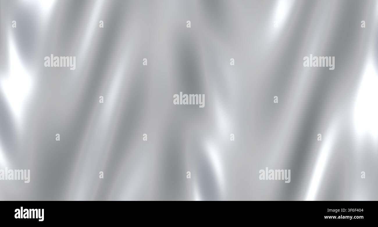 A single view render showcasing a glossy 3D rendered wave surface with reflective properties and diffuse lighting that creates subtle shadows and high Stock Photo