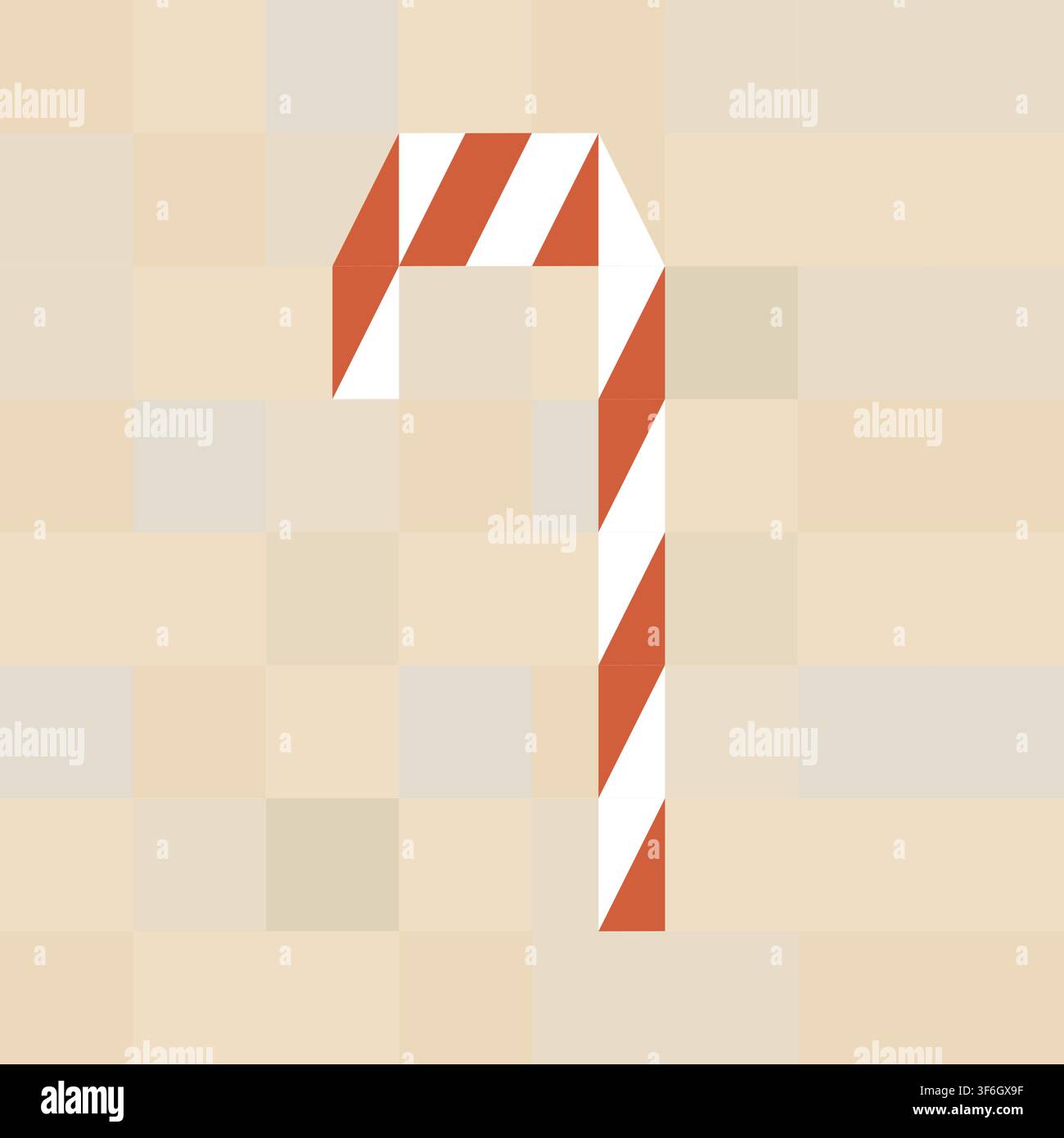 Set of christmas candy cane. Vector illustration Stock Vector