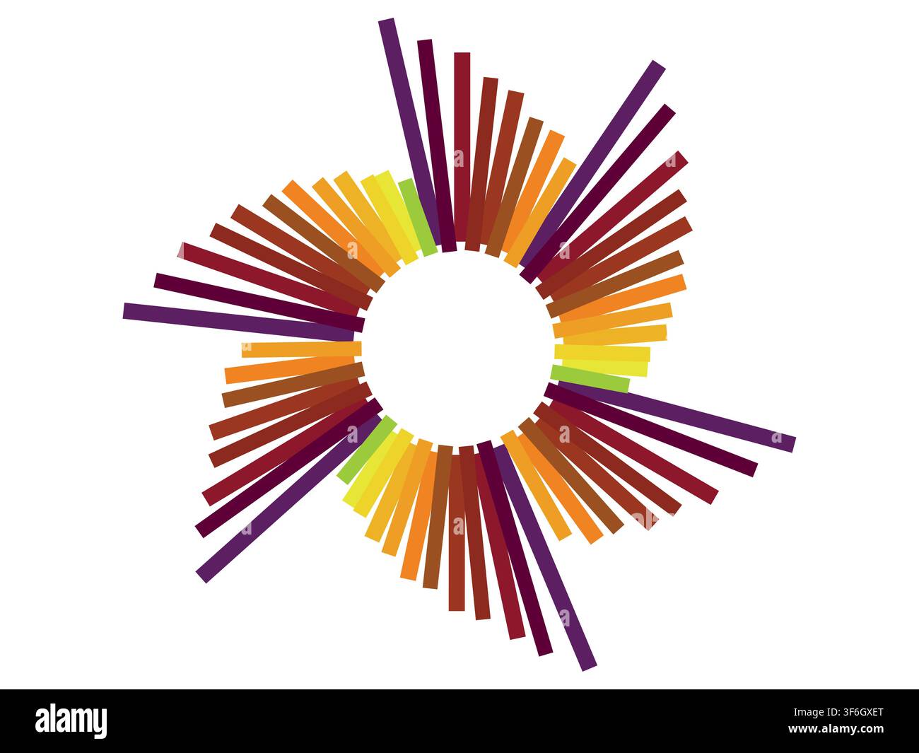 Sunburst rainbow element radial stripes or sunburst background. sun beams and rays Stock Vector
