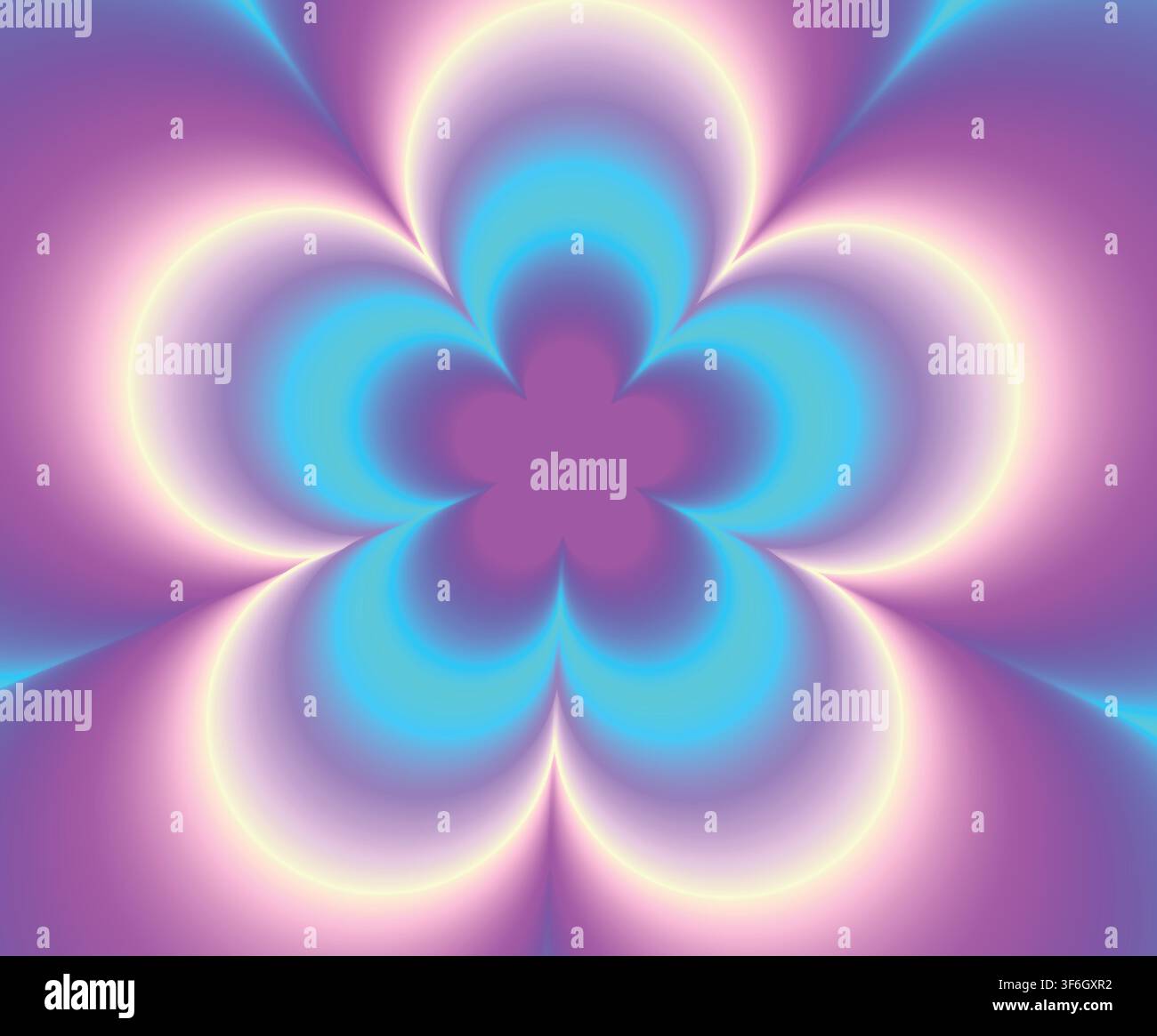 Abstract blurred gradient fluid vector background design wallpaper template with dynamic color, waves, in flower shape Stock Vector