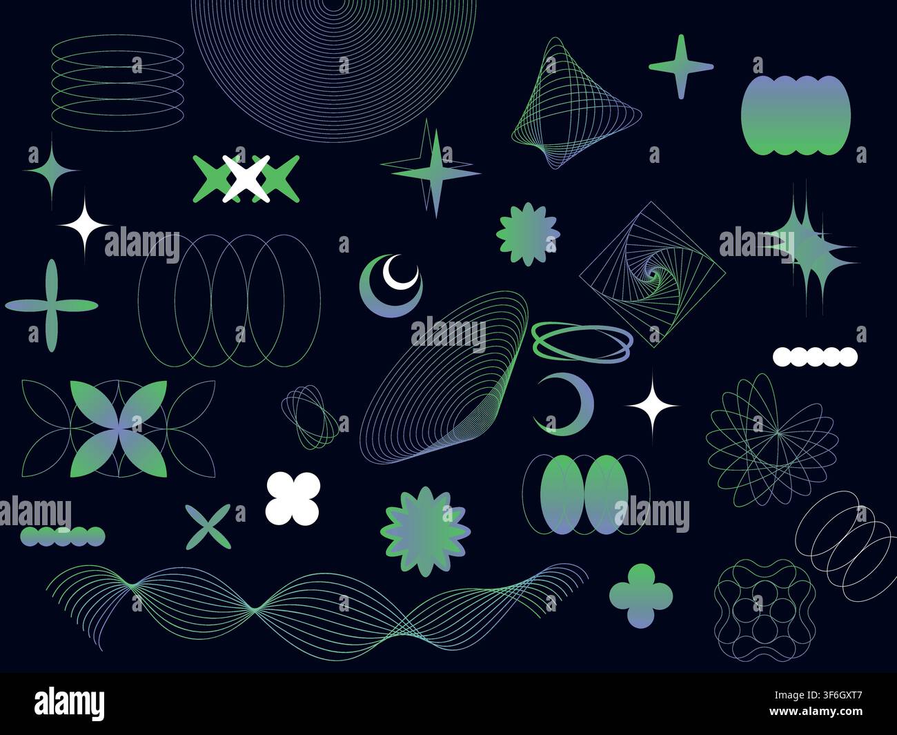 Abstract Technology Elements. futuristic line design elements Stock Vector