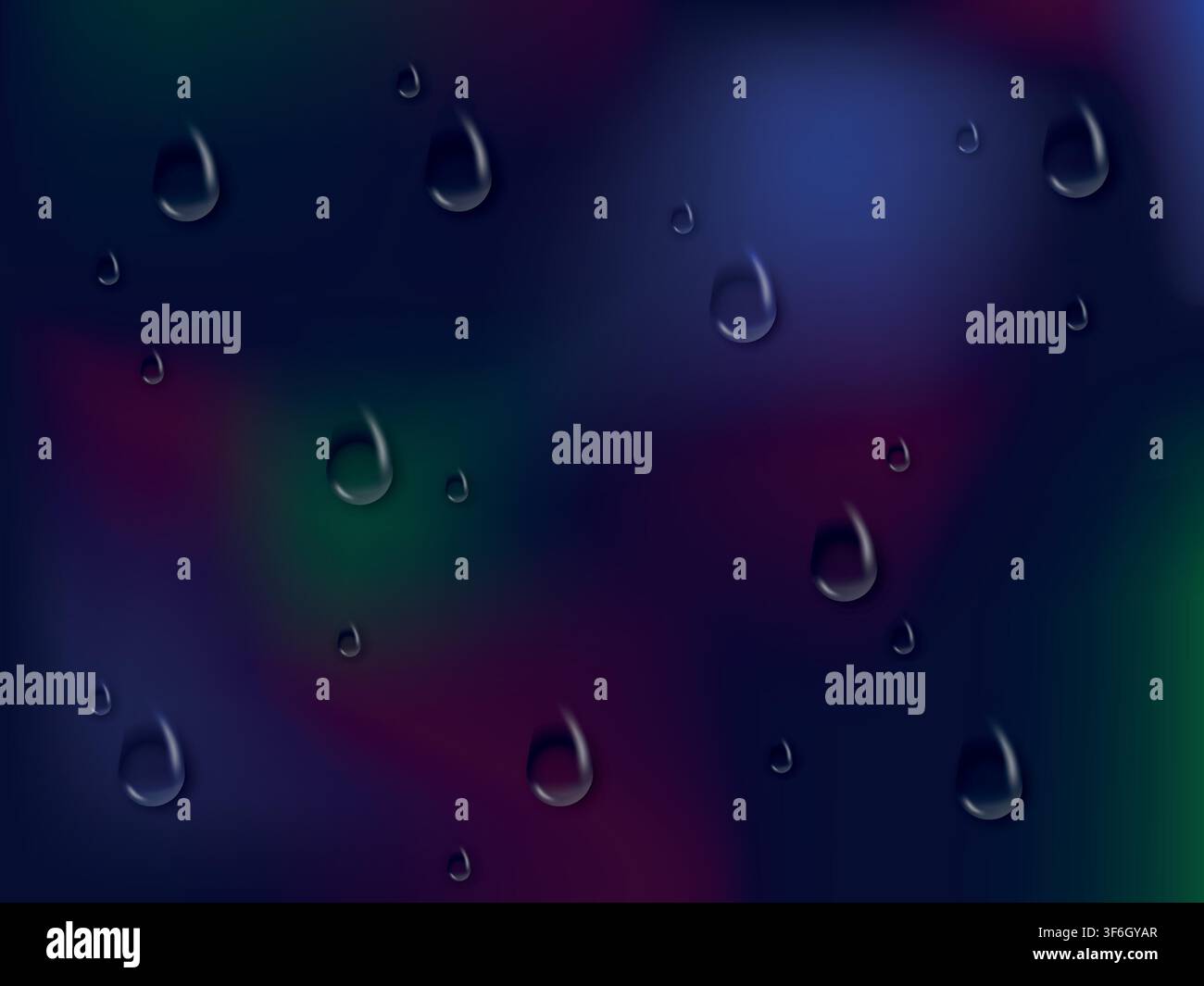 Vector water drops. condensation on the window, on the surface. Realistic drops on window Stock Vector