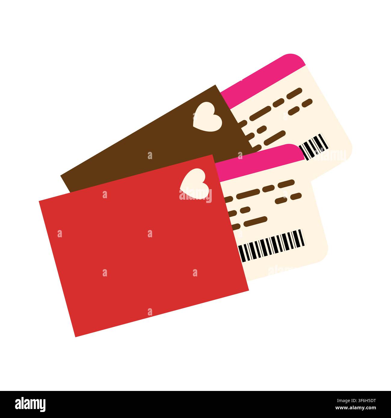 Airline Tickets with Boarding Passes Stock Vector