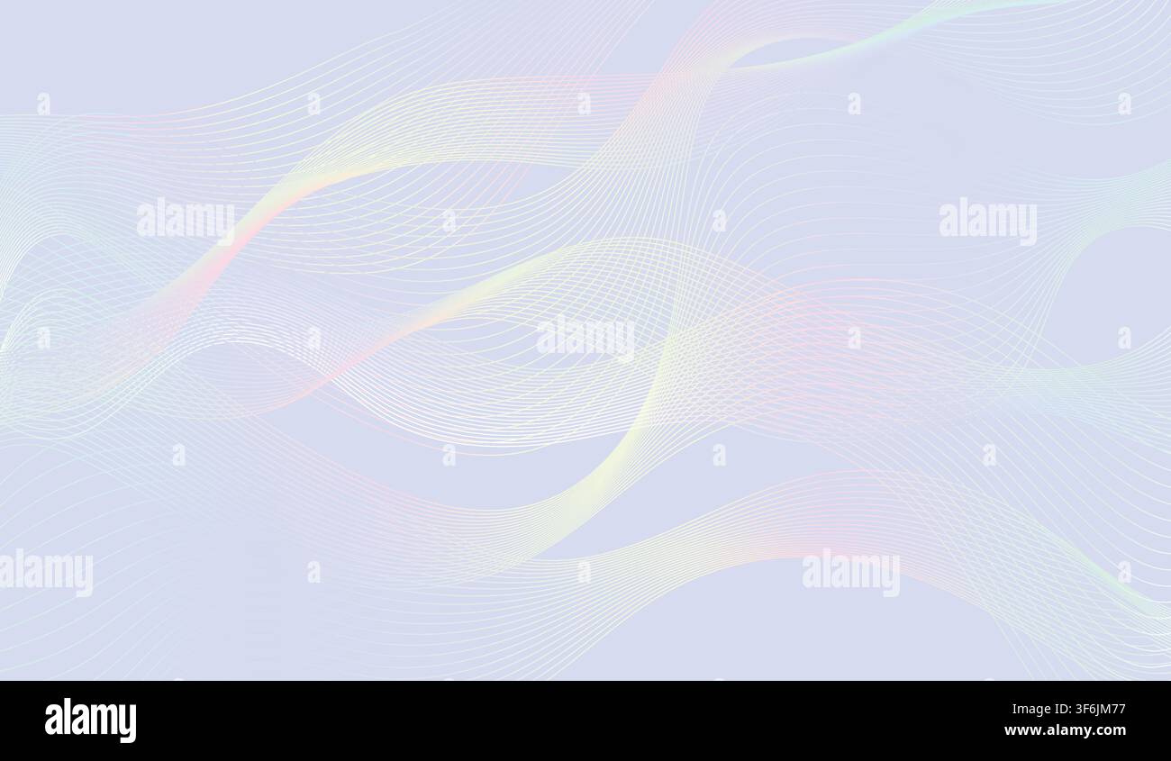 Abstract wavy lines create a vibrant gradient Stock Vector