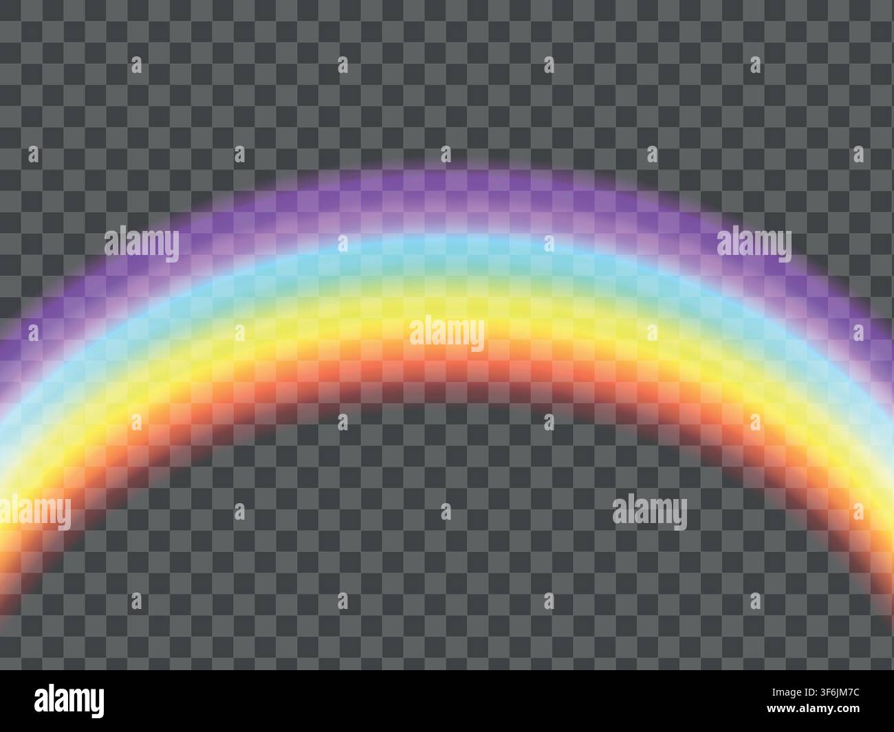 Rainbow with transparent effect on transparent background Stock Vector