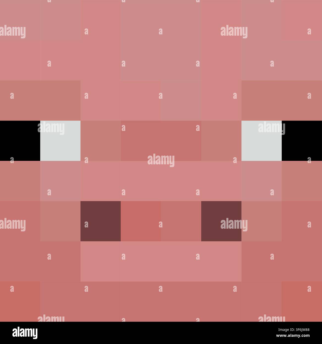 Minecraft Pig Pixel Vector Illustration Stock Vector
