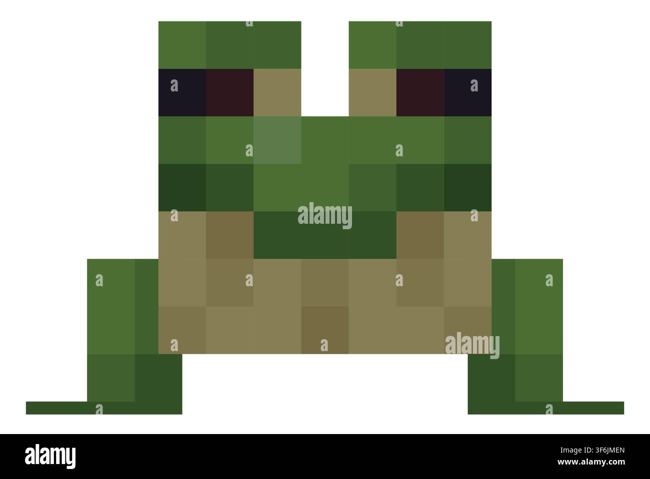 Minecraft Frog Pixel Vector Illustration Stock Vector