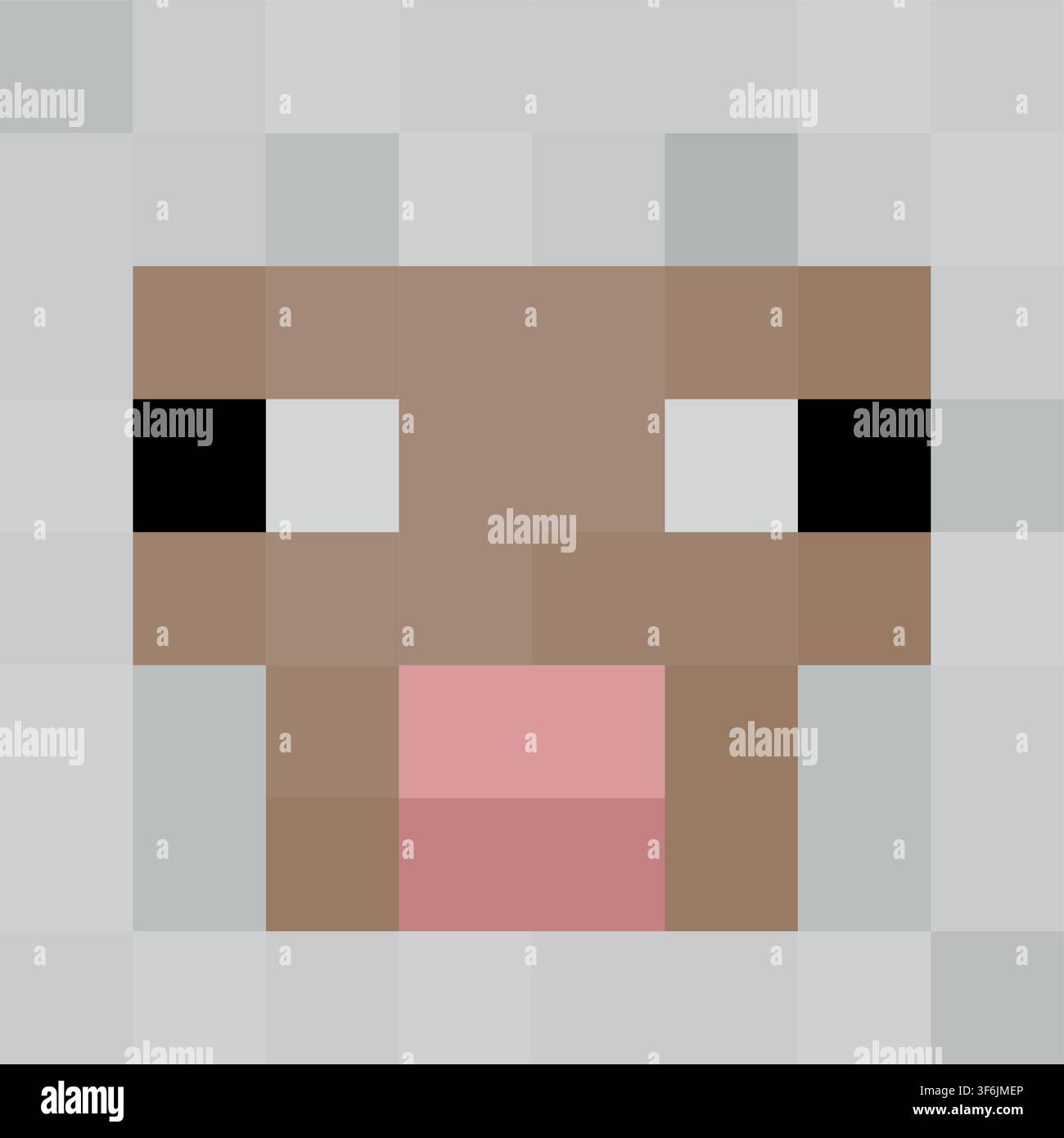 Minecraft Sheep Pixel Vector Illustration Stock Vector