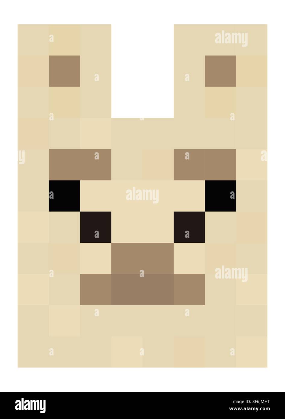 Minecraft Lama Pixel Vector Illustration Stock Vector
