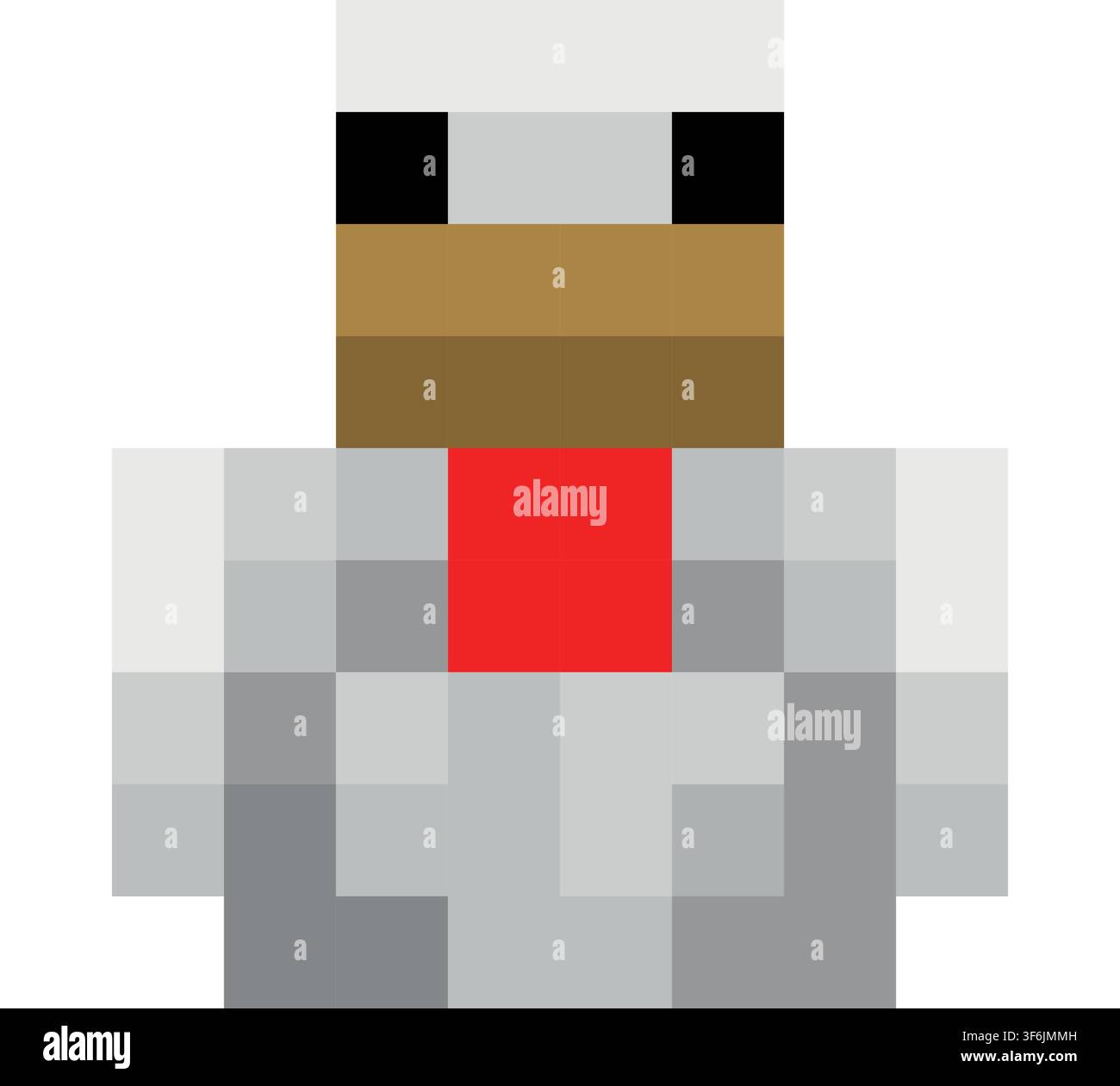 Minecraft Chicken Pixel Vector Illustration Stock Vector