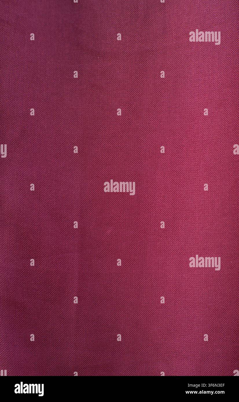 Plain Burgundy Fabric Texture Background With Copy Space Stock Photo