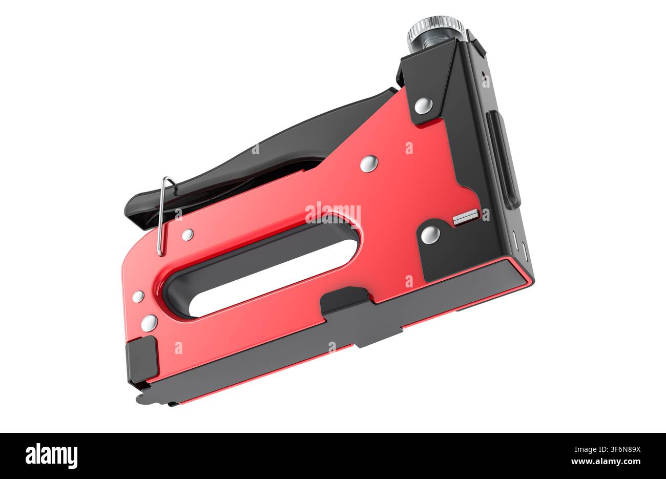Heavy duty staple gun for construction. 3D rendering isolated on white background Stock Photo