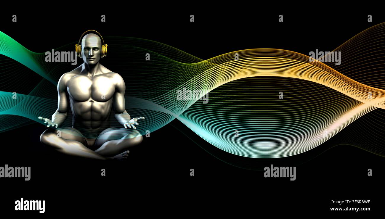 Interface Displaying Neuro Feedback Meditation Training System Capabilities Stock Photo