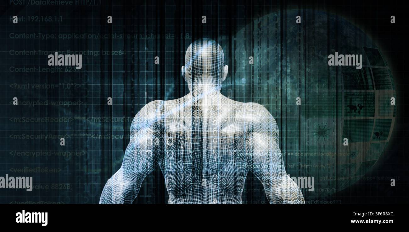 Machine Learning Algorithm Visualization Through Human Interface Stock Photo
