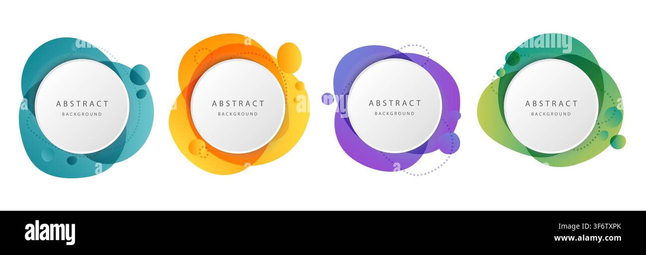 Vector circle, square, oval and rectangle banner. Vector set shapes. Abstract collection frames in modern style for text or information Stock Vector