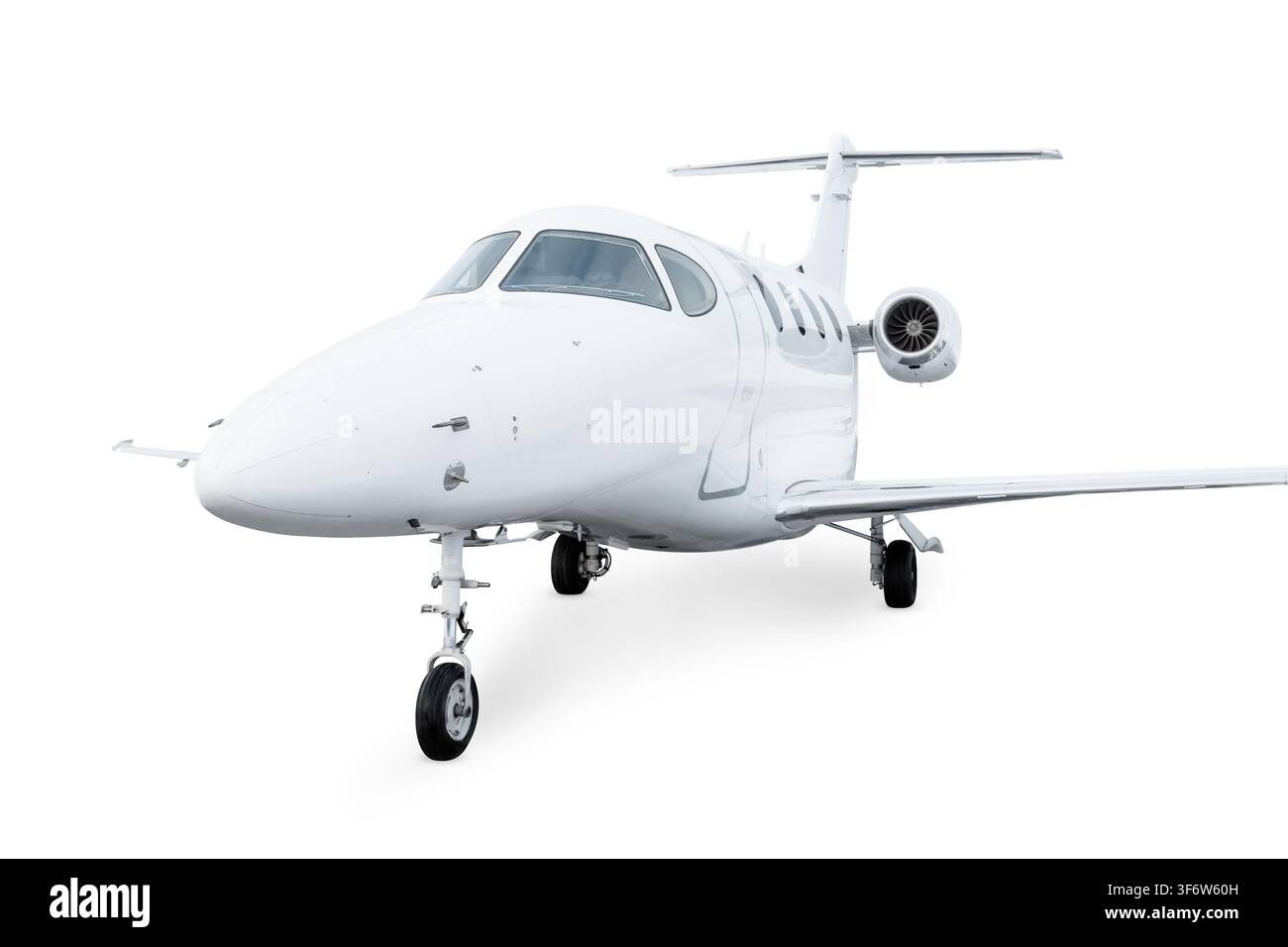 Modern private jet isolated on white background Stock Photo