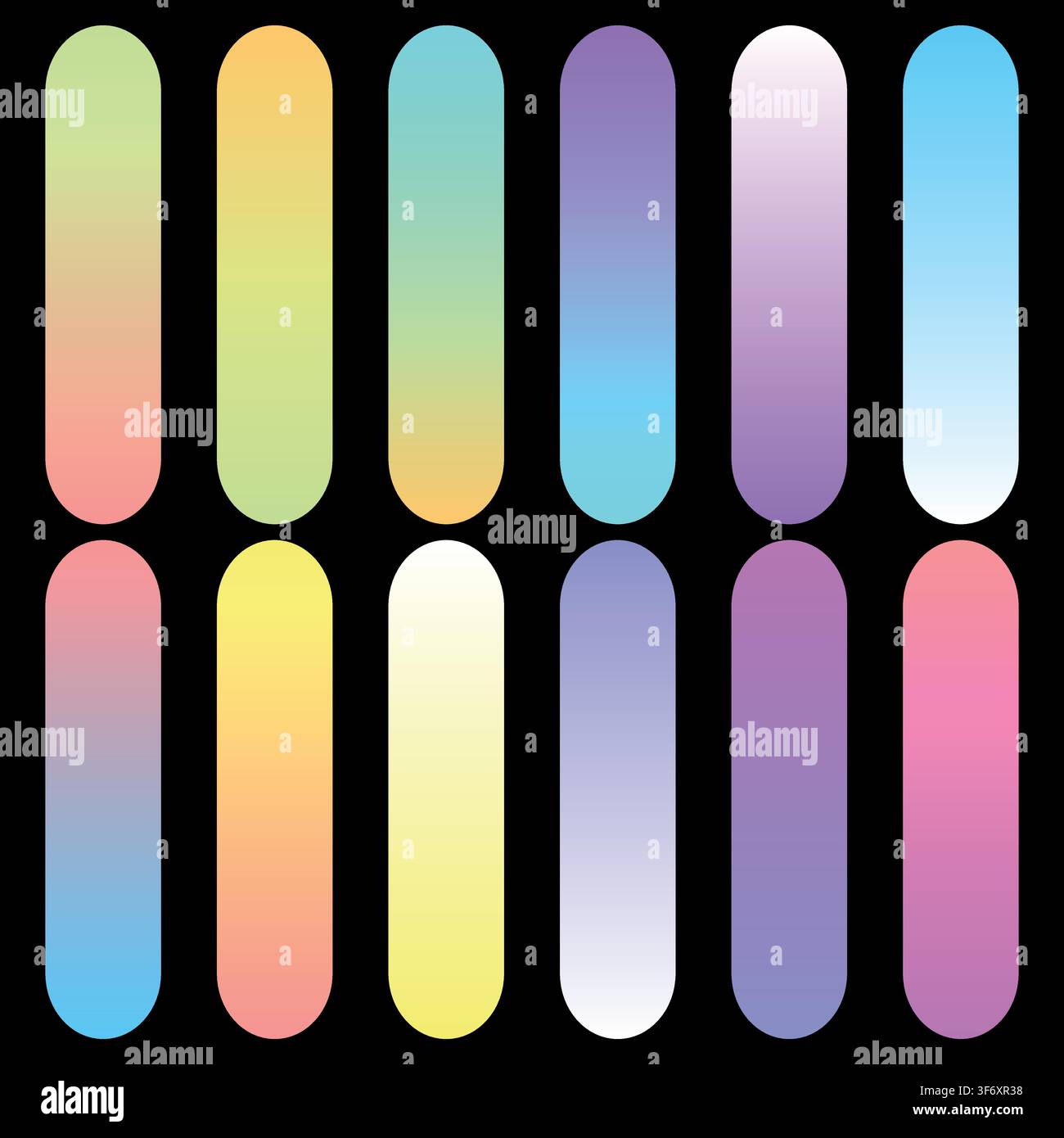 Abstract 10 fluid shapes mesh gradient colors backgrounds set. Colored fluid graphic composition. Editable vector. Stock Vector