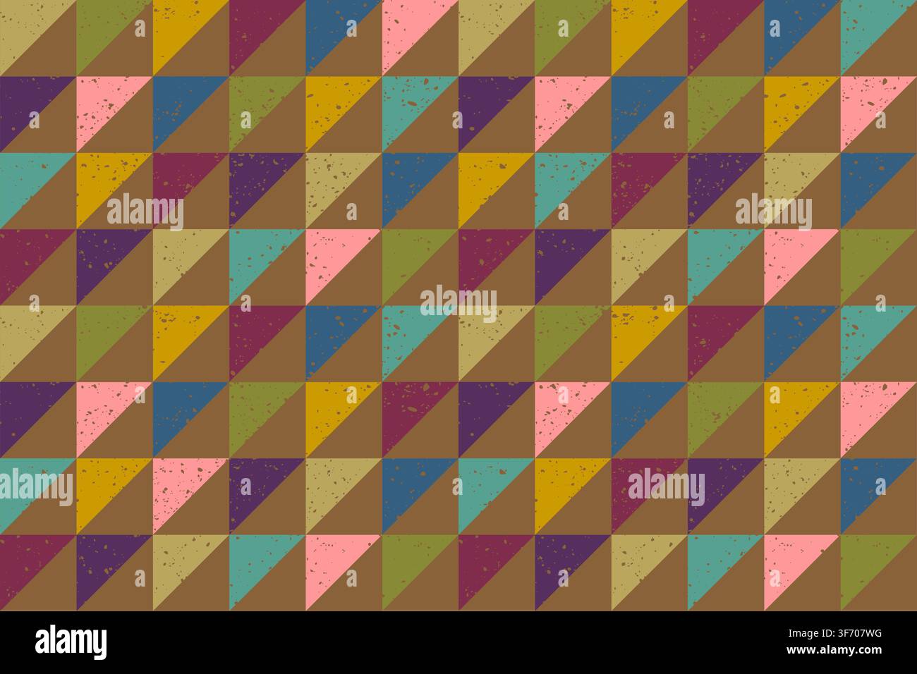 Vector vintage seamless geometric abstract pattern. Stock Vector