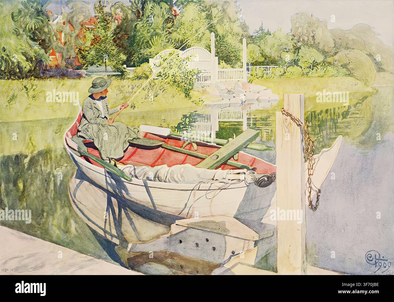 Carl Larsson Fiske Fishing 1909 Stock Photo Alamy carl-larsson-fiske-fishing-1909-stock-photo-alamy