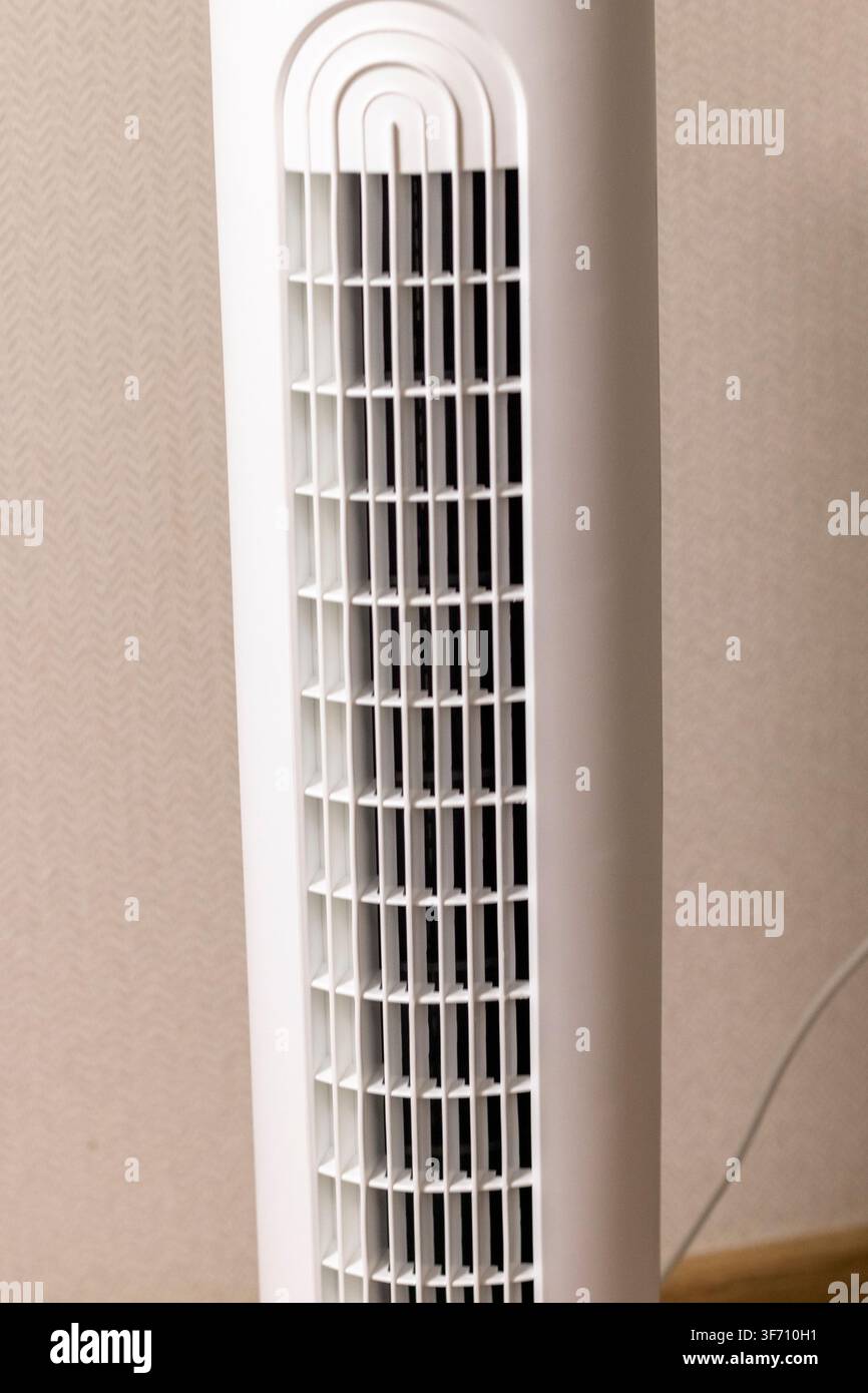 Macro Texture of Plastic Column Cooling Fan Ventilation Grid Stock Photo